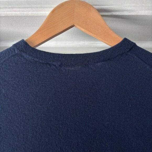 Jenni Kayne Sweater Hudson Crewneck 100% Merino Wool Navy Blue Size M - Picture 11 of 14